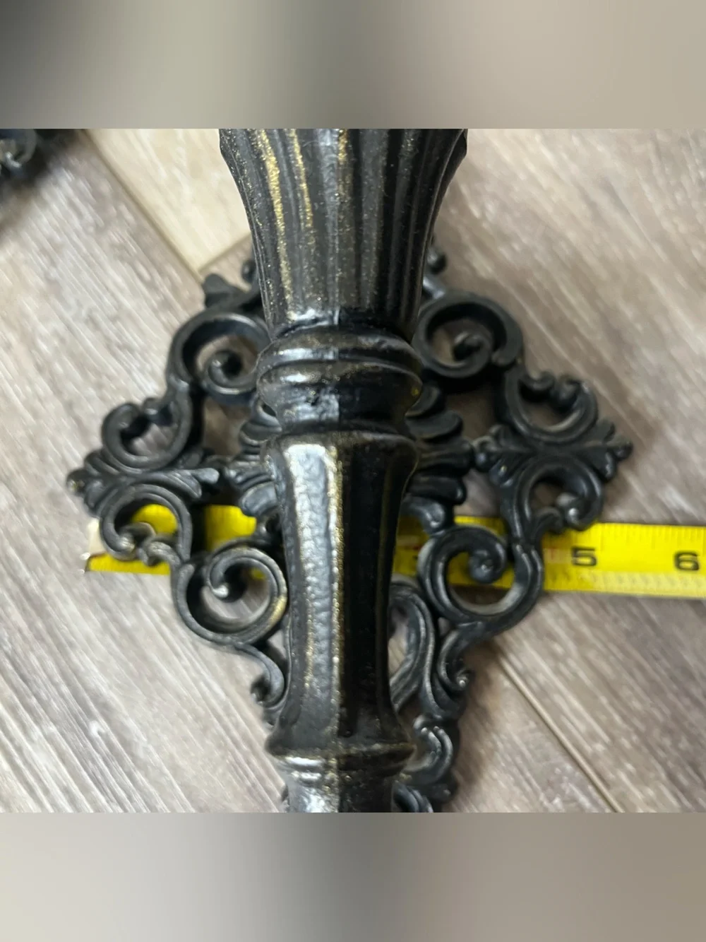 Antique-Style Black set of 2 metal Wall Sconces - Elegant  Candle Holders